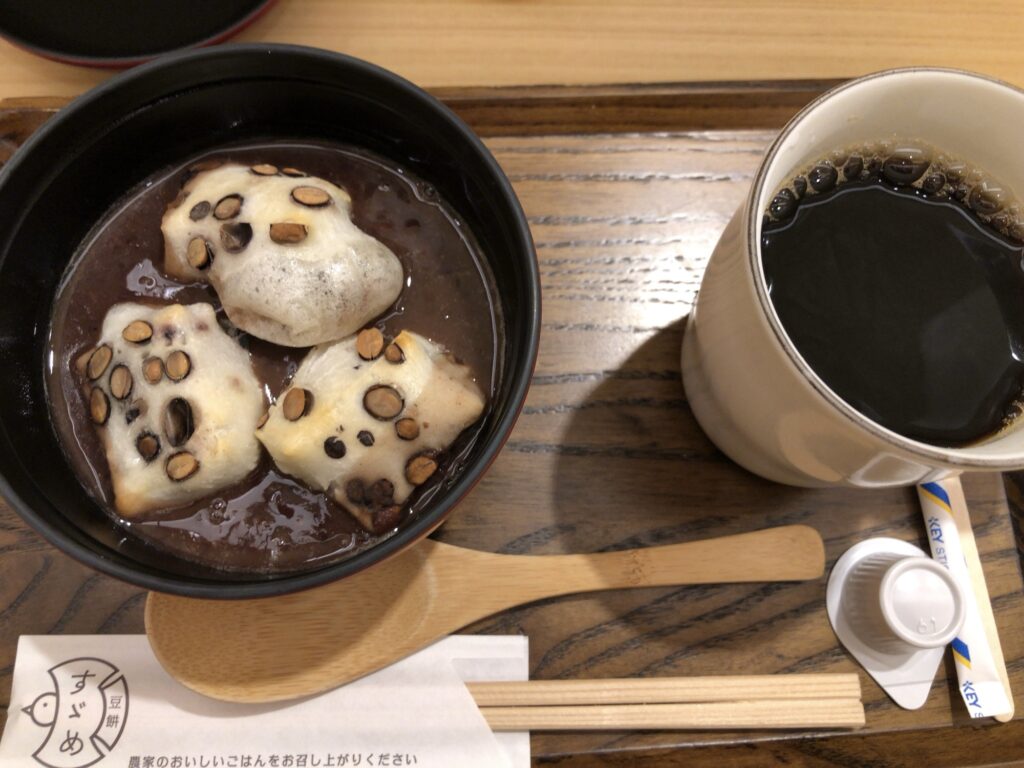 すずめ豆餅ぜんざい